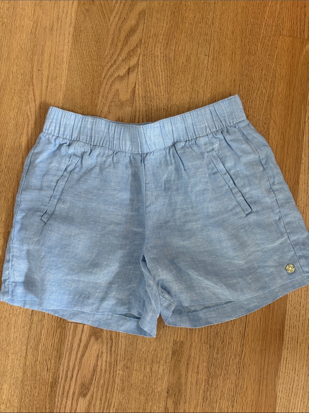 Lilly Pulitzer Lilo Linen Shorts Light Chambray Blue XS